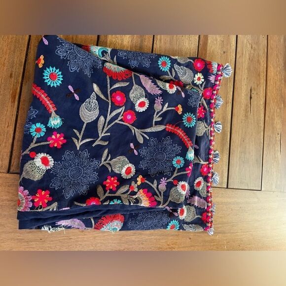 LulaSoul Floral Embroidered Halter Midi Dress! Size X - Picture 7 of 11